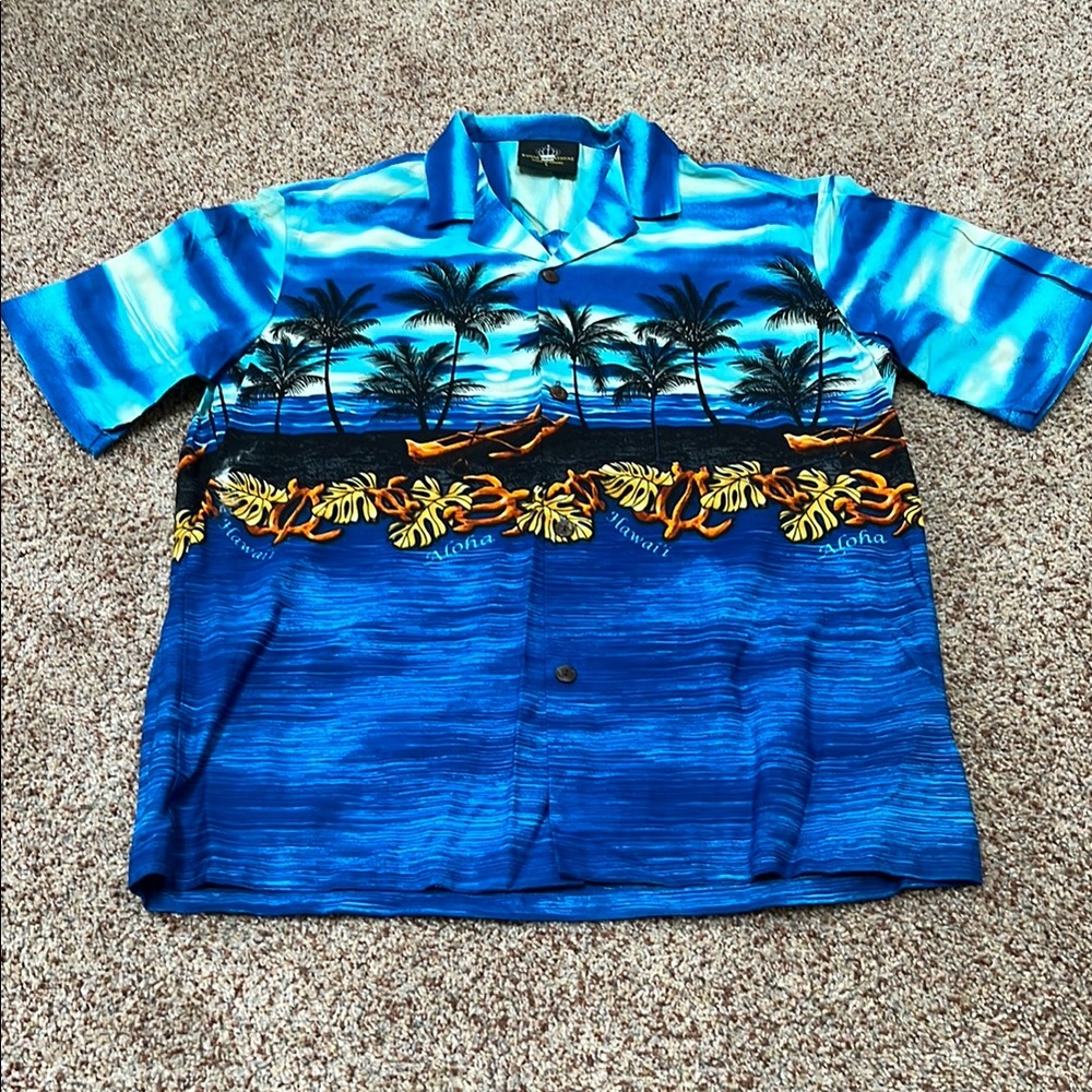 Blue Tropical Hawaiian Shirt